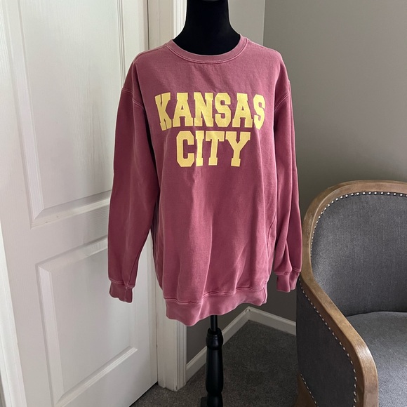 Comfort Colors Tops - Comfort Colors Maroon Kansas City Sweatshirt